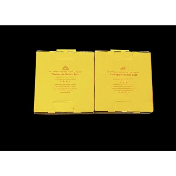 Pineapple Light Up Beach Ball - Sun Squad - Motion activated LED Set Of 2 NIB - Picture 2 of 3